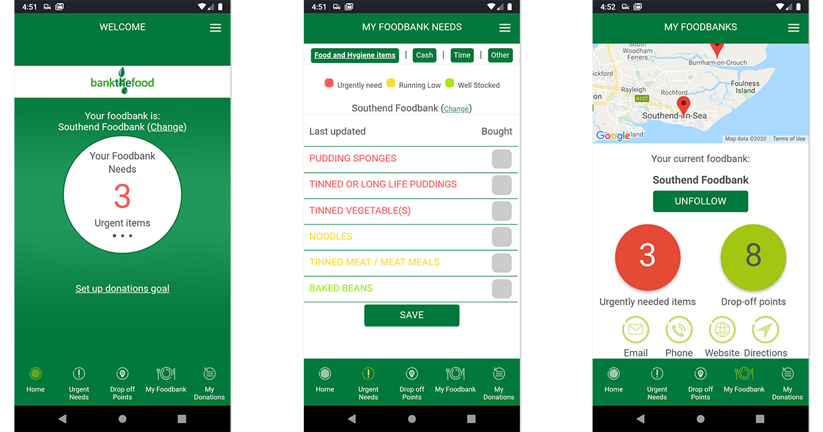 BankTheFood This free service allows you to find your nearest food